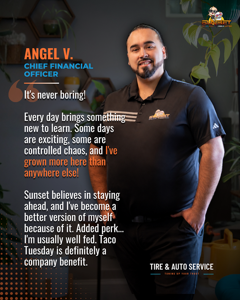 Angel V., Chief Financial Officer of Sunset Tire and Auto Repair | Sunset Tire and Auto Repair