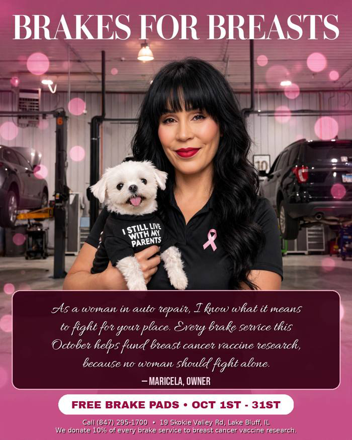 Brakes for Breasts Message from Maricela, Owner | Sunset Tire and Auto Repair